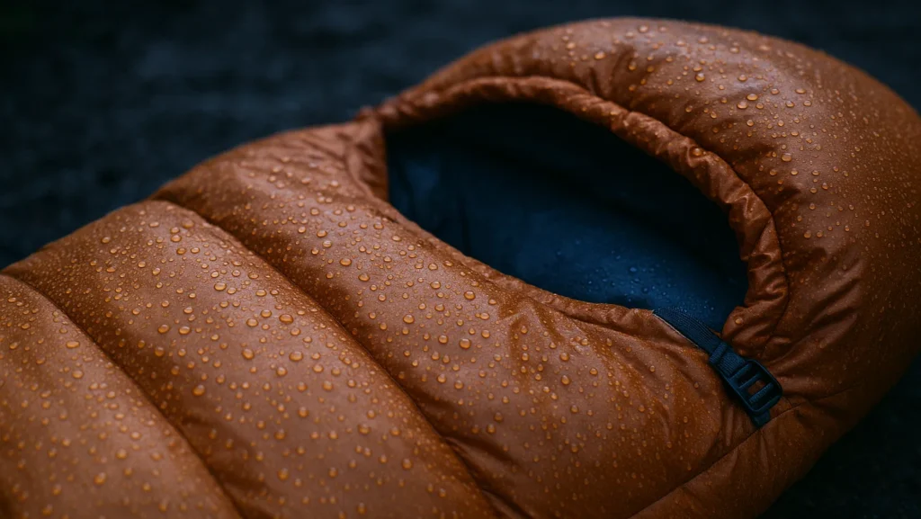sleeping bag with moisture