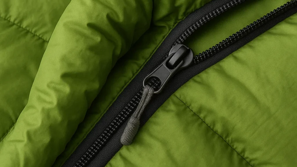 draft tube around zipper