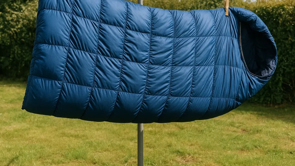 sleeping bag drying